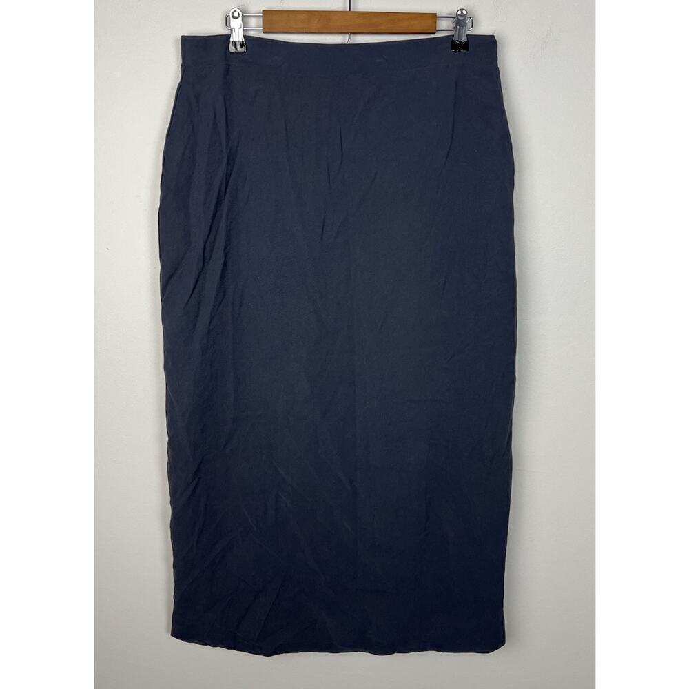 NWT Wayf Midnight Blue Pencil Straight Skirt Size XL Workplace Business Women’s